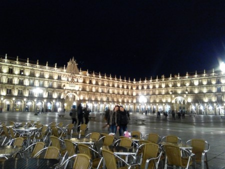 Salamanca, plaza mayor. Tiko y yo